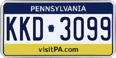 PA license plate KKD3099
