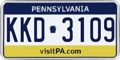 PA license plate KKD3109