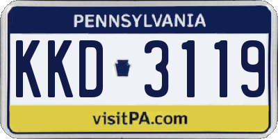 PA license plate KKD3119