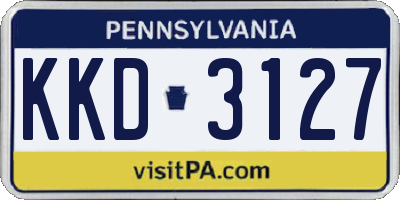 PA license plate KKD3127