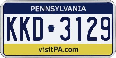 PA license plate KKD3129