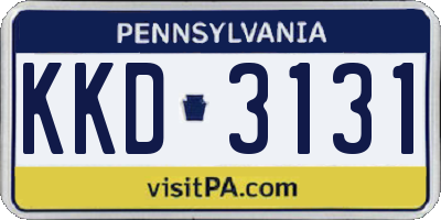 PA license plate KKD3131
