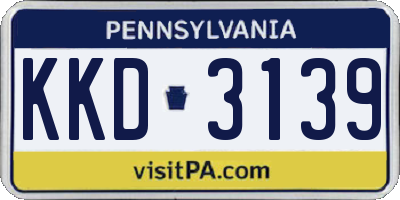 PA license plate KKD3139