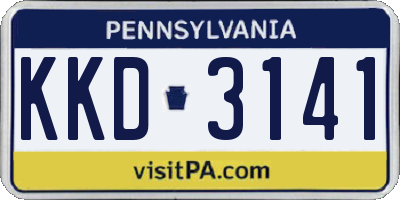 PA license plate KKD3141
