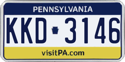 PA license plate KKD3146