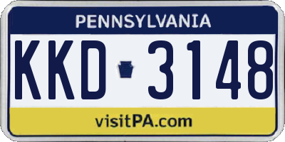 PA license plate KKD3148