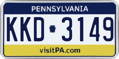 PA license plate KKD3149