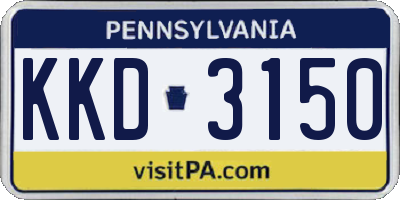 PA license plate KKD3150