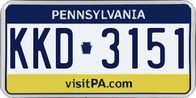 PA license plate KKD3151