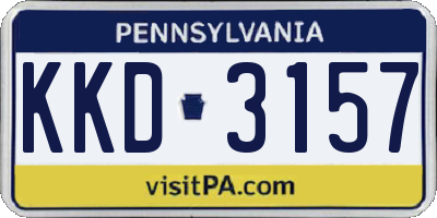 PA license plate KKD3157