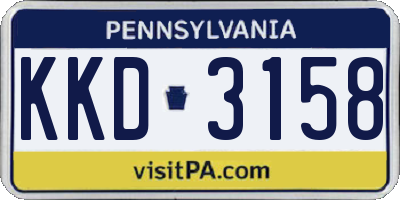 PA license plate KKD3158