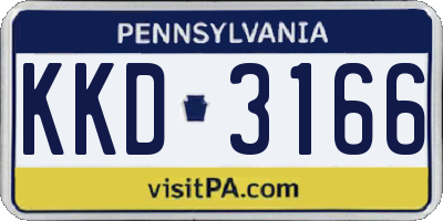 PA license plate KKD3166