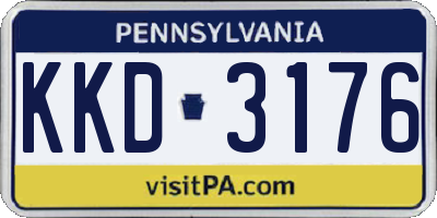 PA license plate KKD3176