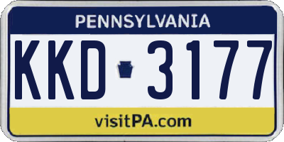 PA license plate KKD3177