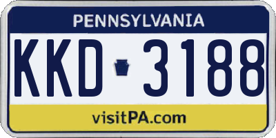 PA license plate KKD3188