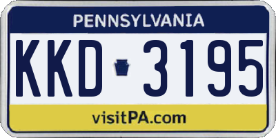 PA license plate KKD3195