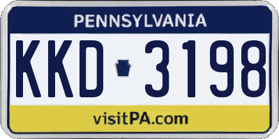 PA license plate KKD3198