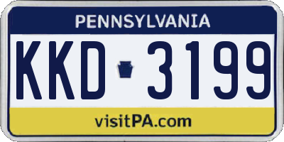 PA license plate KKD3199