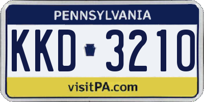 PA license plate KKD3210