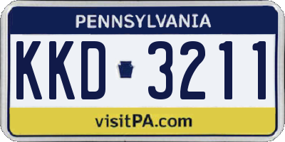 PA license plate KKD3211