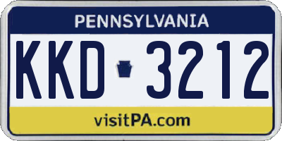 PA license plate KKD3212
