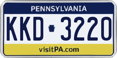 PA license plate KKD3220
