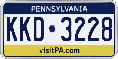 PA license plate KKD3228