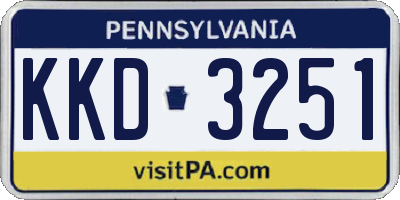 PA license plate KKD3251