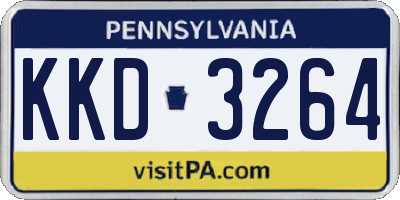 PA license plate KKD3264