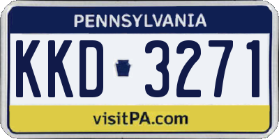 PA license plate KKD3271