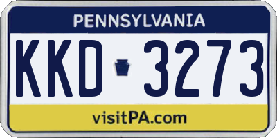 PA license plate KKD3273