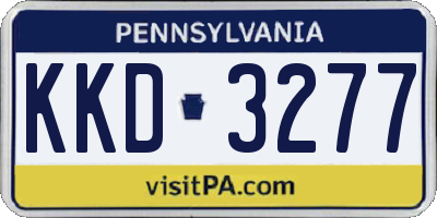 PA license plate KKD3277
