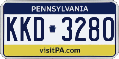 PA license plate KKD3280