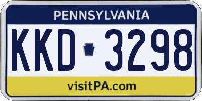 PA license plate KKD3298
