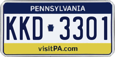 PA license plate KKD3301
