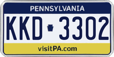 PA license plate KKD3302