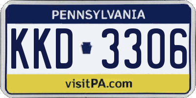 PA license plate KKD3306