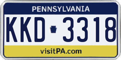 PA license plate KKD3318