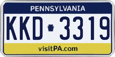 PA license plate KKD3319