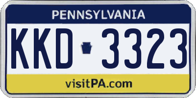 PA license plate KKD3323