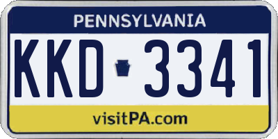 PA license plate KKD3341