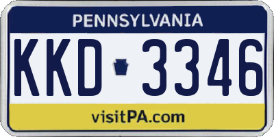 PA license plate KKD3346