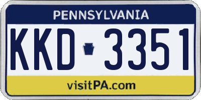 PA license plate KKD3351