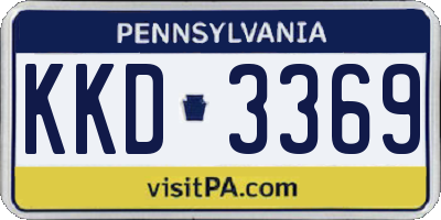 PA license plate KKD3369