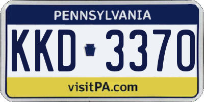 PA license plate KKD3370