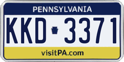 PA license plate KKD3371
