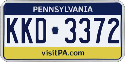 PA license plate KKD3372