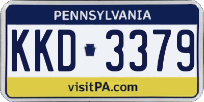 PA license plate KKD3379