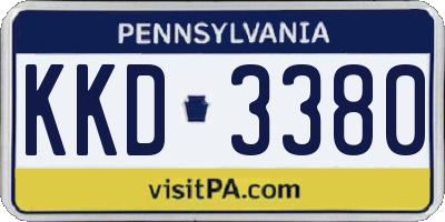 PA license plate KKD3380
