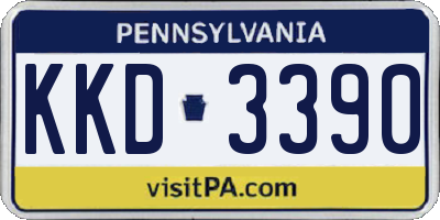 PA license plate KKD3390